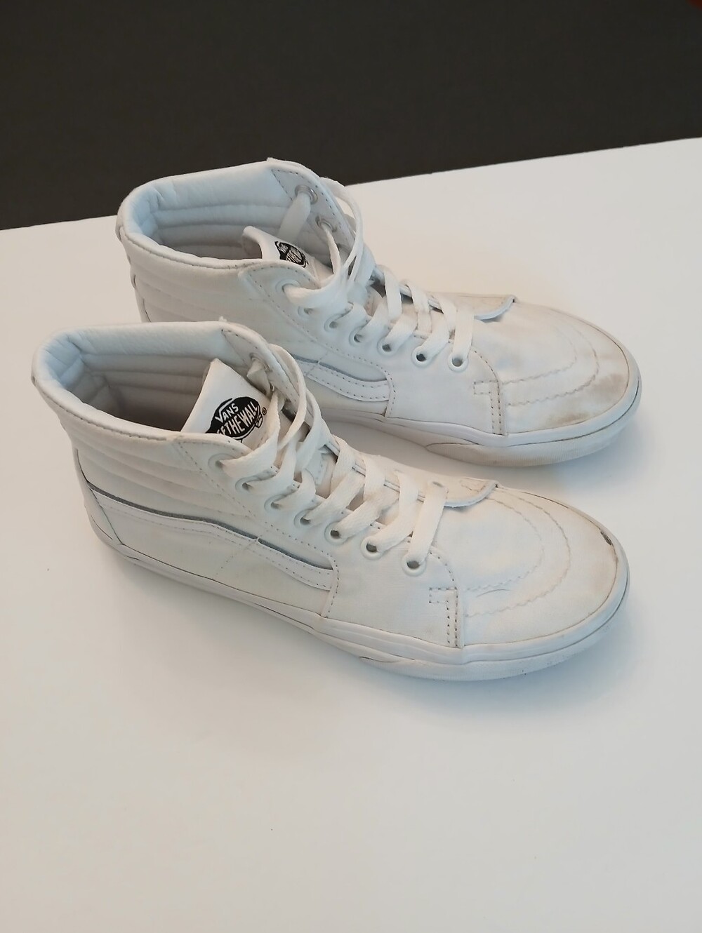 •VANS• Kids Vans White High-Top Sneakers